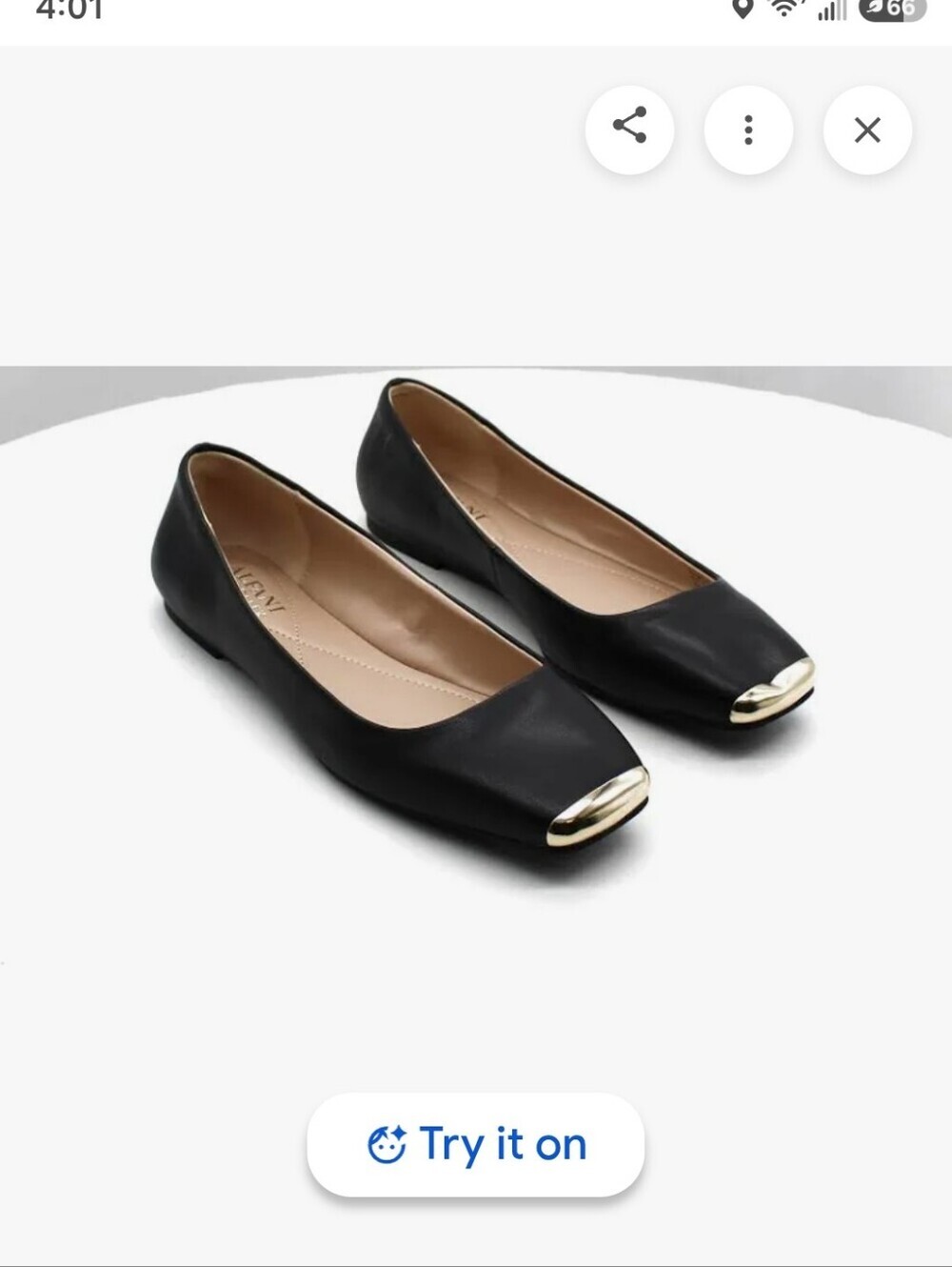 Alfani Step N' Flex Womens Neptoon Square Toe Flats Black Size 7 Ballet Flats - Picture 3 of 14